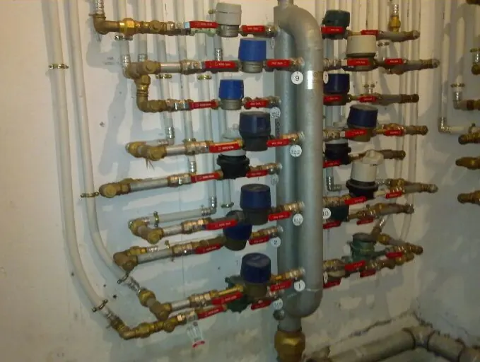 Batería de contadores de agua